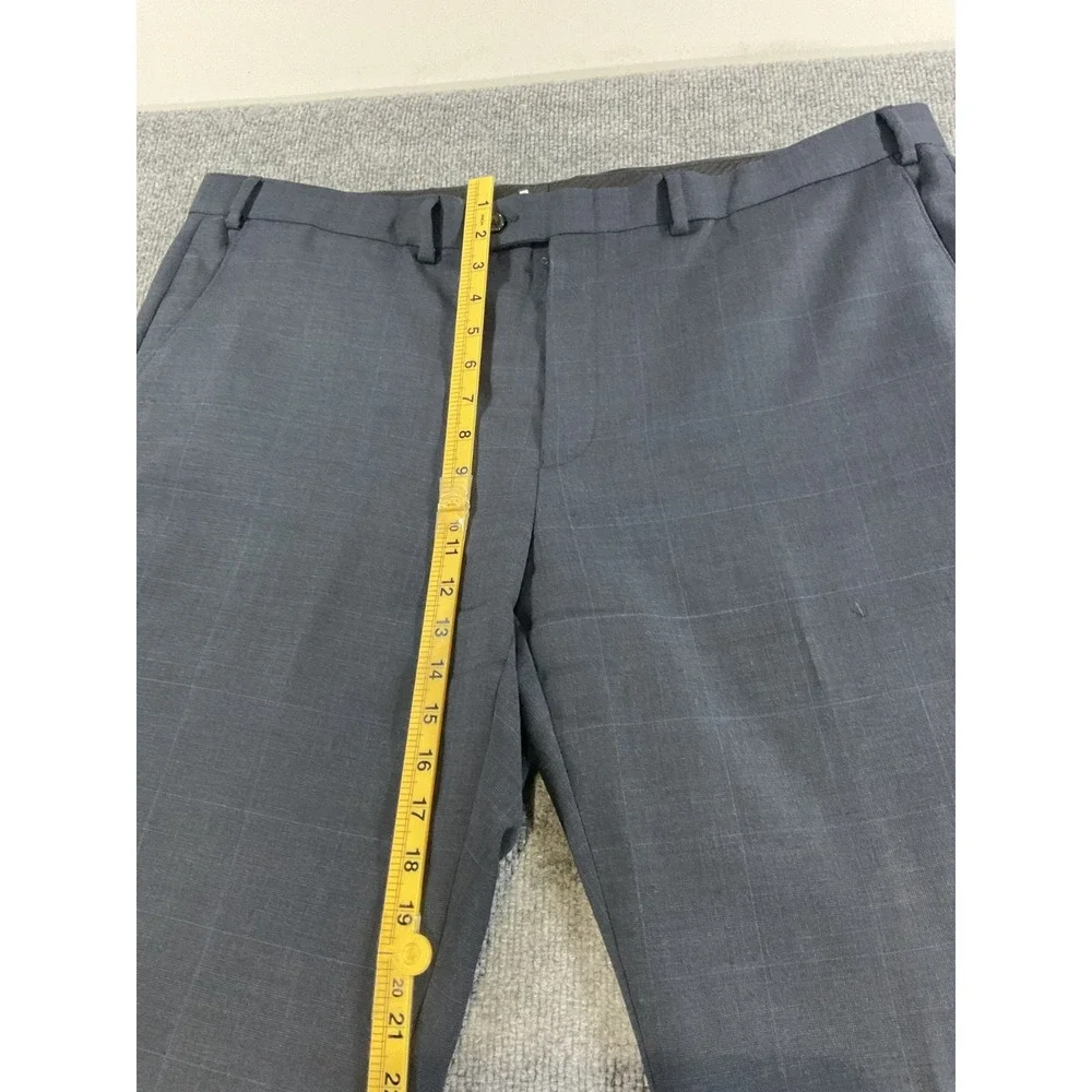 Lauren Ralph Lauren 100% Wool Dress Pants 42x30 Gray Natural Stretch Flat Front